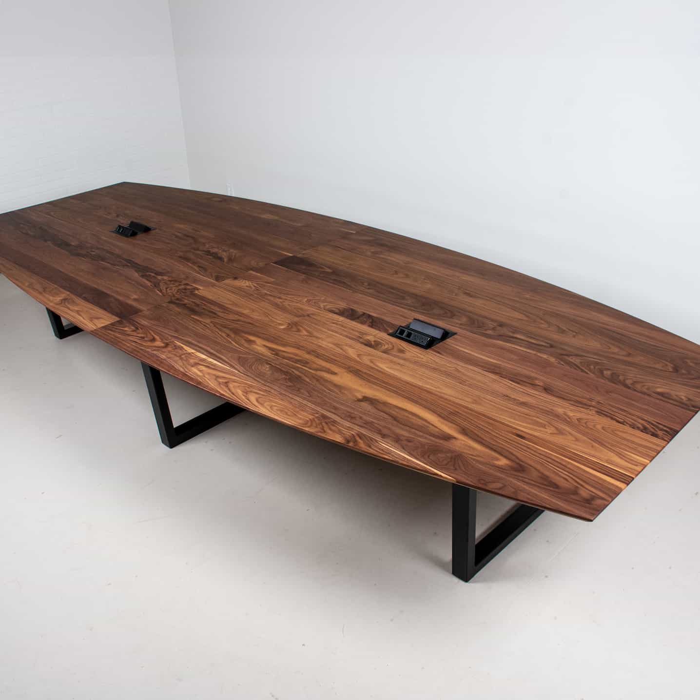 Graceful Walnut Conference Table - Image 3