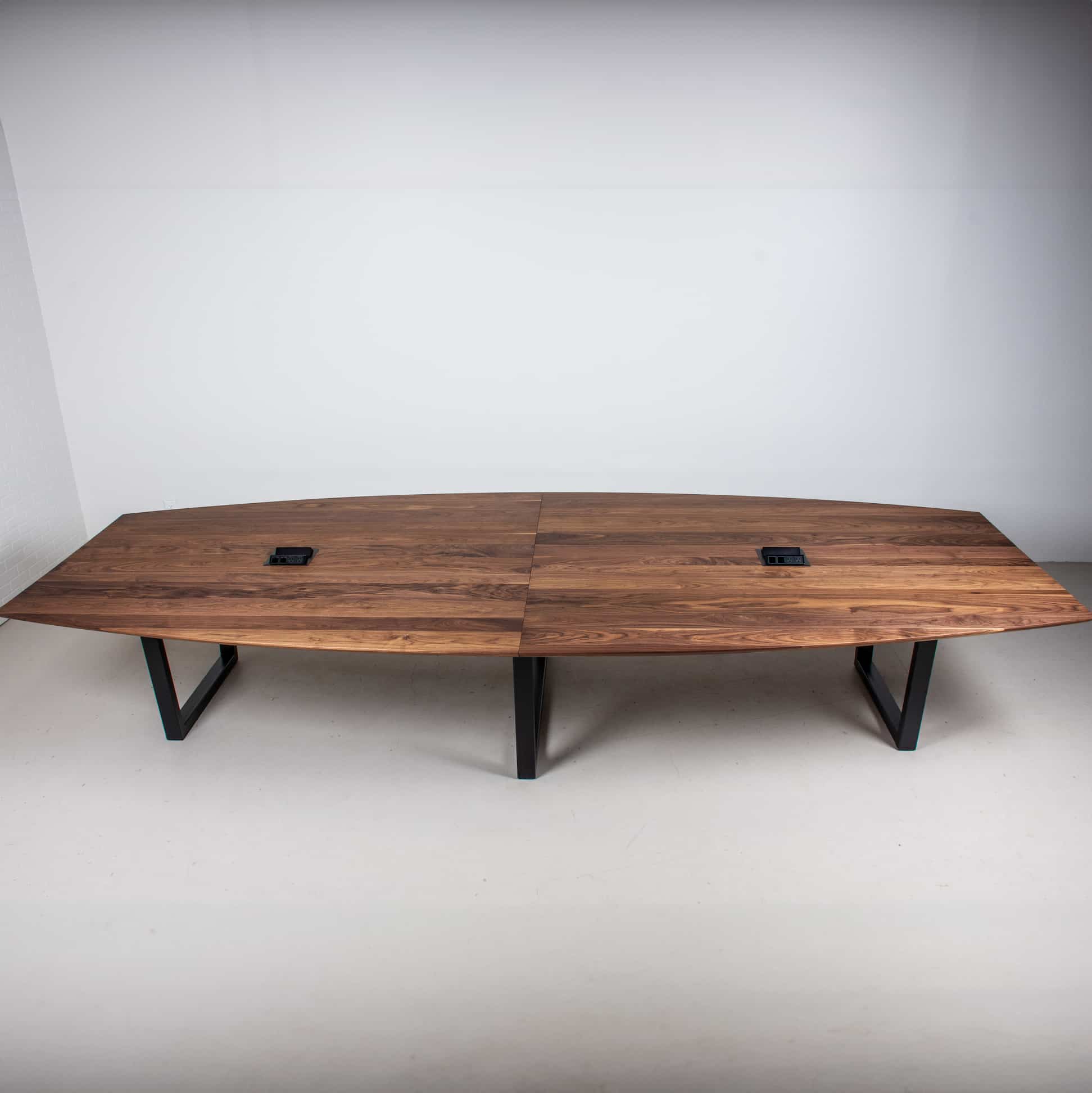 Graceful Walnut Conference Table - Image 4