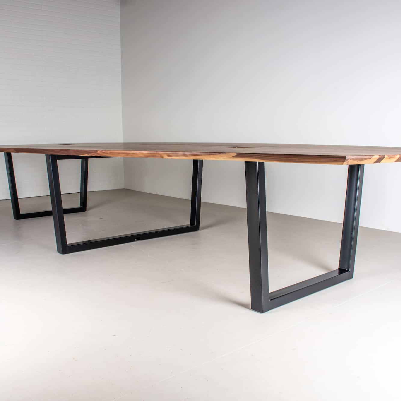 Graceful Walnut Conference Table - Image 6